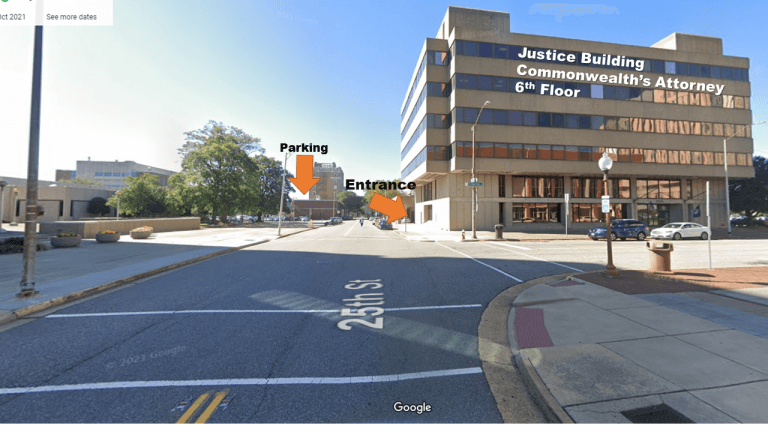 Justice Building where Commonwealth's Attorney's Office is housed on the 6th Floor.